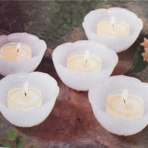 🩵NIB PartyLite Wax Tealight Holder Set of 5